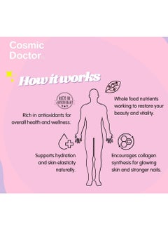 Cosmic Doctor Collagen Supplement, Spicy Chocolate Flavour, 5,000mg Collagen, Turmeric, Peruvian Maca, Ginger 282g  - Image 4