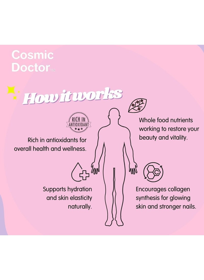 Cosmic Doctor Collagen Supplement, Spicy Chocolate Flavour, 5,000mg Collagen, Turmeric, Peruvian Maca, Ginger 282g  - Image 4