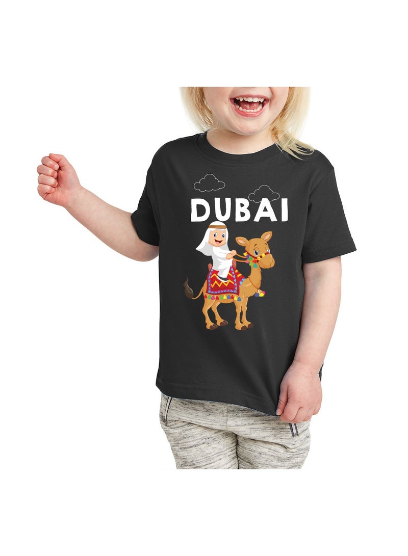 Dubai Design Printed Girls Souvenir T-Shirt for Kids - Image 1
