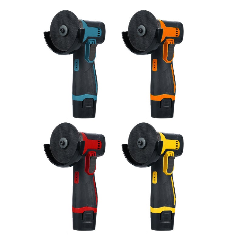 مطحنة زاوية لاسلكية: 12 فولت 19500 دورة في الدقيقة، صغيرة الحجم وبالوزن الخفيف 1100 جرام، بطارية لاسلكية طويلة الأمد 1300 مللي أمبير ساعة - مقبض مطاطي منسق للجسم عالي الأداء، مجموعة أدوات كاملة لطحن والقطع في الداخل والخارج - Image 5