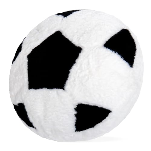 Wepop 18in Fluffy Soccer Pillow Soft Soccer Pillows Sports Ball Pillow Stuffed Plush Toy Room Decoration and Gifts for Kids Boys Girls Soccer Fans - Image 1