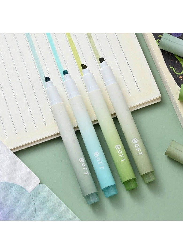 Generic Four-piece highlighter set, assorted colors, biblical highlighters and pens without bleed, aesthetic highlighters with soft chisel tips, cute highlighters, bible study supplies and aesthetic school supplies  - Image 1