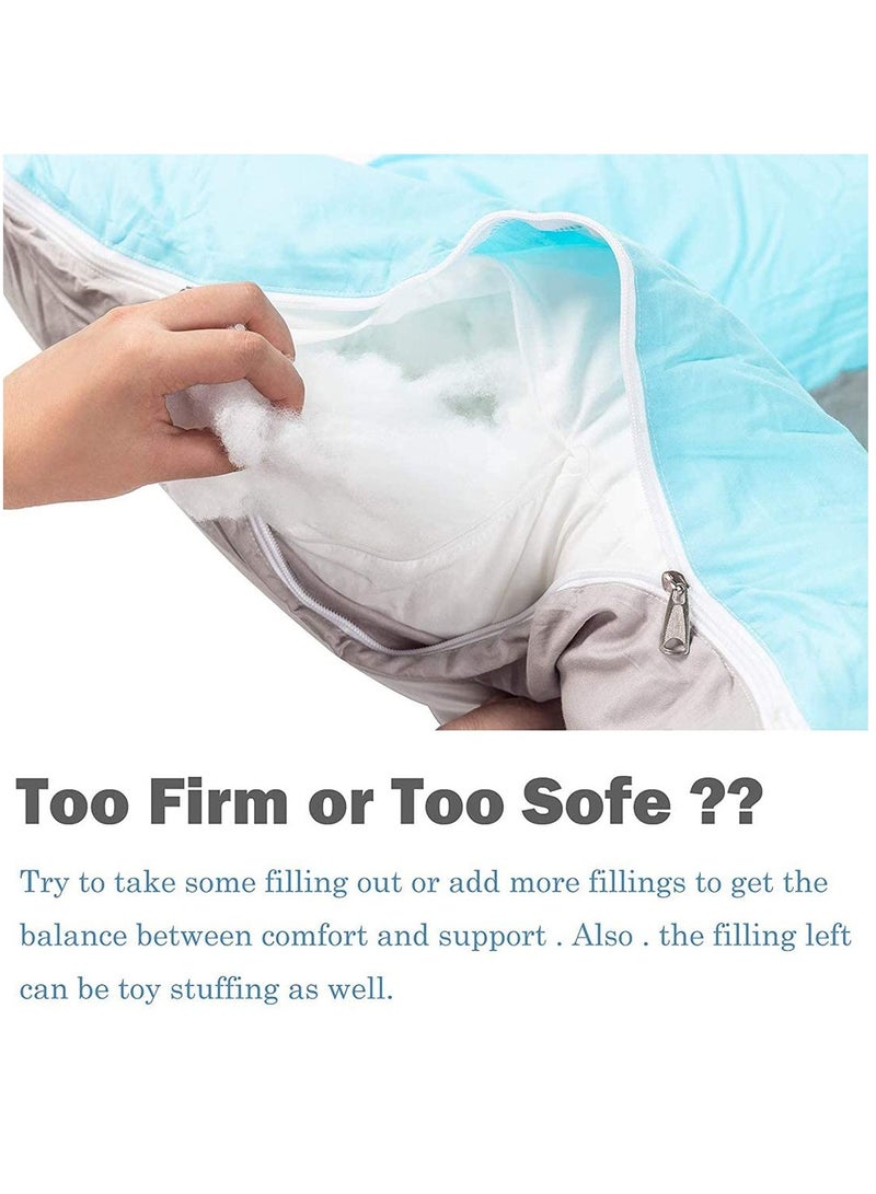 SYOSI Pregnancy Pillow U Shaped Full Body Pillow Comfort for Sleeping Elevating Legs Supporting Back and Belly Side Front Stomach for Maternity Use Maternity Pillow Pregnancy Pillow Body Support  - Image 3