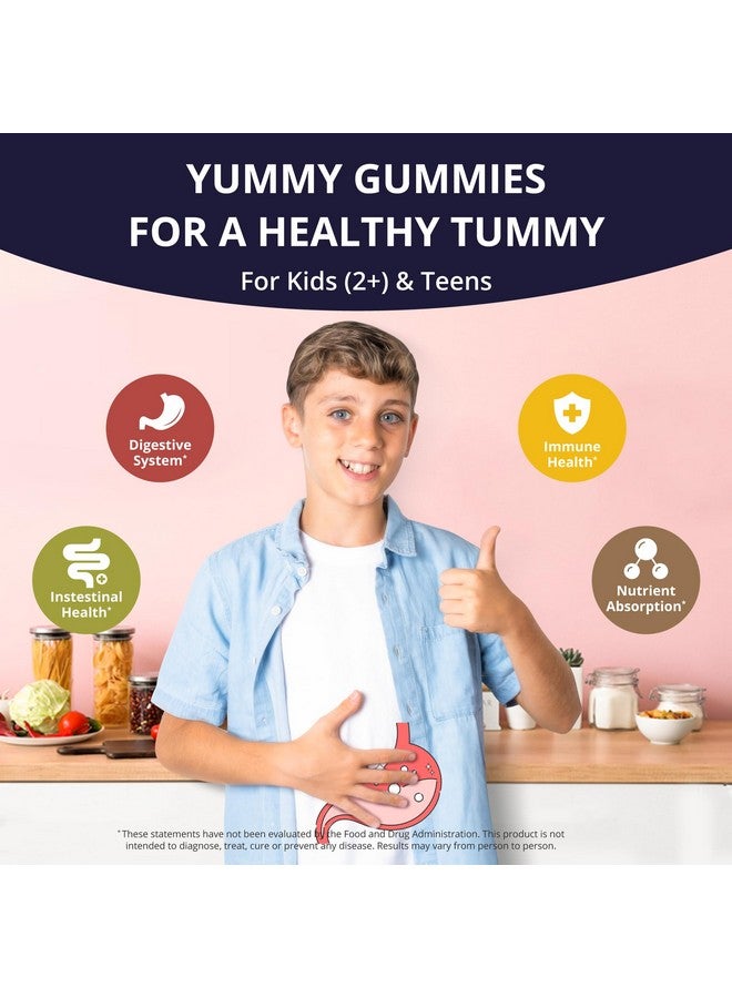 NuBest نيو بيست بروبيوتيك غمّيات لصحة الجهاز الهضمي والأمعاء والمناعة مع 5 مليار وحدة تشكيل مستعمرات | بدون سكر مضاف | نكهات لذيذة من الفراولة والبرتقال | 60 غمّية نباتية مميزة للأطفال والمراهقين - Image 2