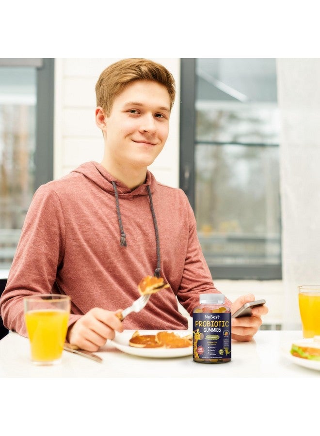 NuBest نيو بيست بروبيوتيك غمّيات لصحة الجهاز الهضمي والأمعاء والمناعة مع 5 مليار وحدة تشكيل مستعمرات | بدون سكر مضاف | نكهات لذيذة من الفراولة والبرتقال | 60 غمّية نباتية مميزة للأطفال والمراهقين - Image 3