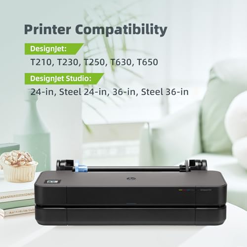 belietop خراطيش حبر بليتوب 712XL 712 عالية الإنتاج بديل متوافق لـ HP 712XL 712 XL 712 لطابعة تصميم جت T650 T630 T230 T210 ستوديو (4 عبوات، أسود، أزرق، أصفر، أرجواني) - Image 2