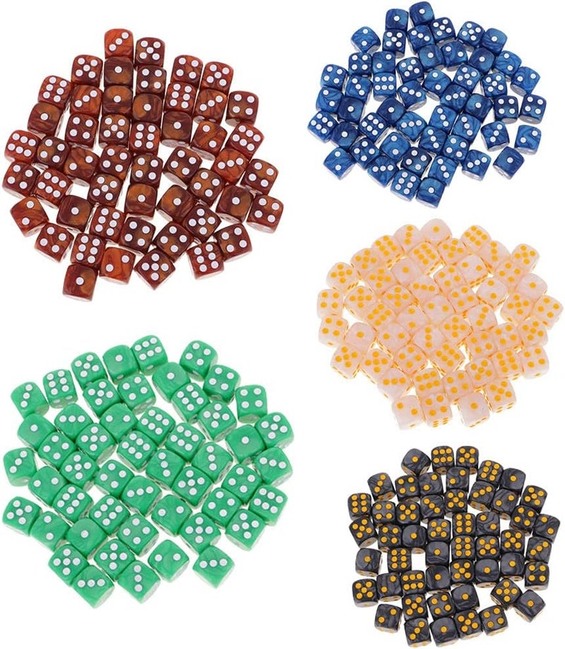 klarako Set of 50 Transparent D6 Six sided Dice  Black - Image 2