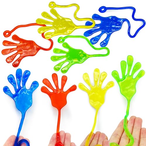 JIAHO 20 Pcs Giant Sticky Hands for Kids Large Sticky Hand Bulk Toys for Kids Prizes Goodie Bag Stuffers Stretchy Jumbo Sticky Hand Toys for Christmas Birthday Parties Party Table Favors Set - Image 1