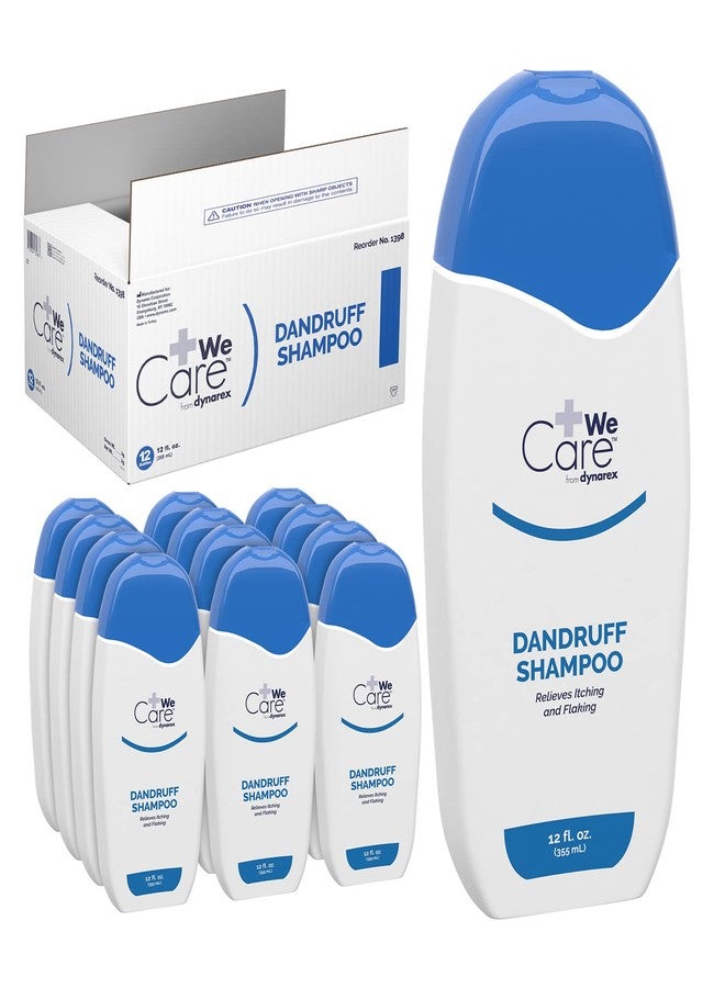 Dynarex Anti Dandruff Shampoo - Cleansing & Moisturizing Shampoo with Pyrithione Zinc - Daily Hair Shampoo for Men & Women for Itching, Flaking, Dry Scalp - 12 fl. oz., Case of 12 - Image 1