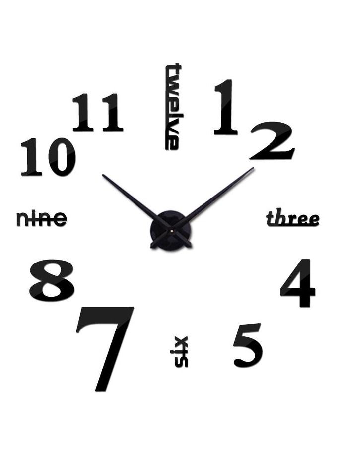 Dream Zone Big Quartz DIY 3D Acrylic Mirror Wall Clock