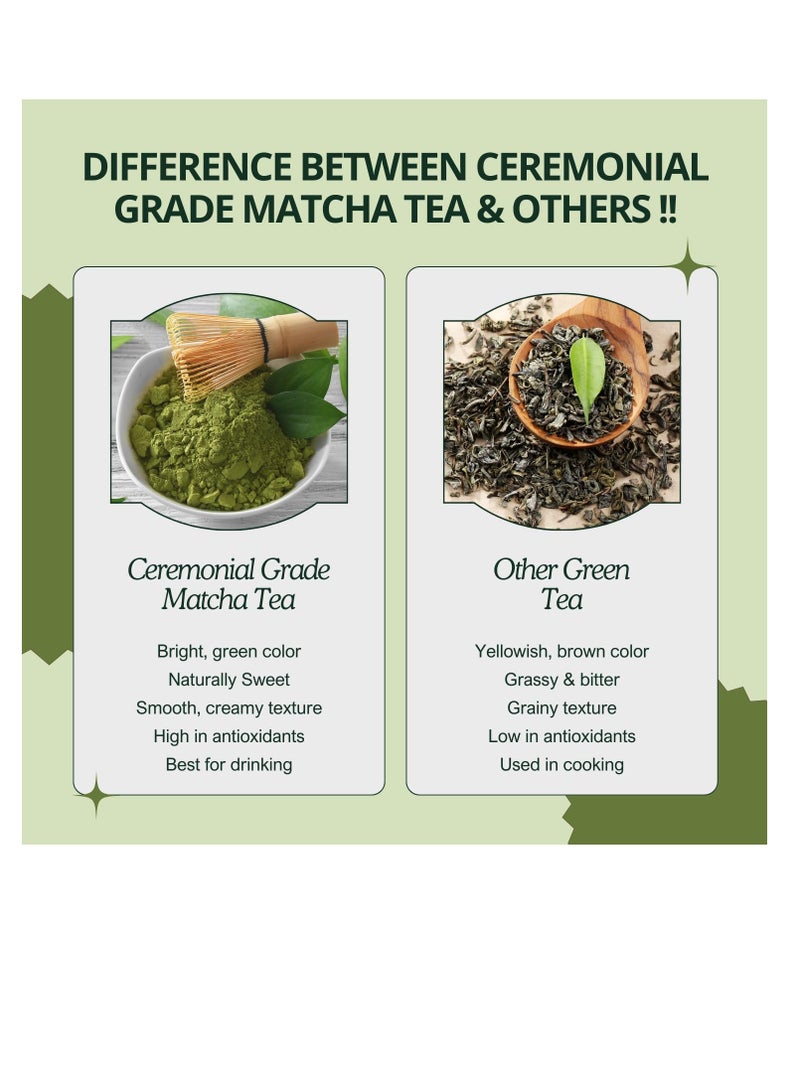 بليس اوف ايرث مسحوق الماتشا الياباني، شاي الماتشا الأخضر الياباني الفاخر المطحون على الحجر، غني بمضادات الأكسدة، مثالي للخبز والمشروبات، 50 جرامًا - Image 5