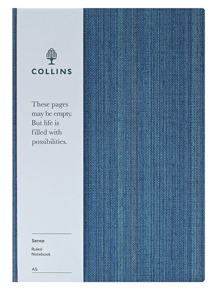 Collins Sense - A5 Ruled Notebook Blue - Image 1