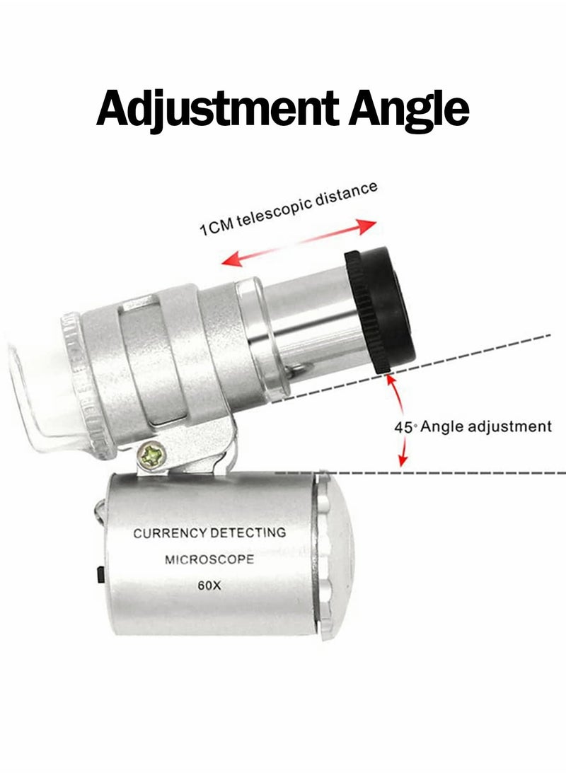 Beauenty - Portable Mini Microscope with LED UV Lights, 60X Magnification for Easy Viewing - Image 1