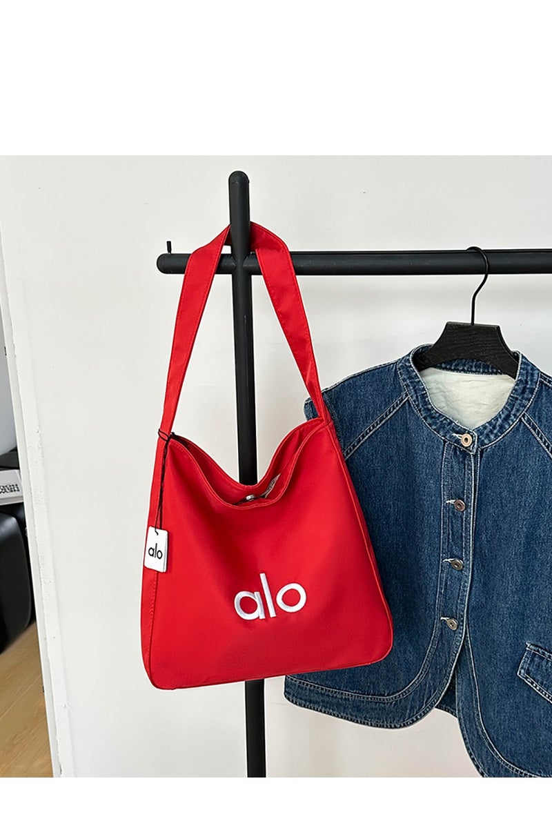 alo Minimalist - Style alo Red Tote Bag, Large - Capacity Single - Shoulder Underarm Bag