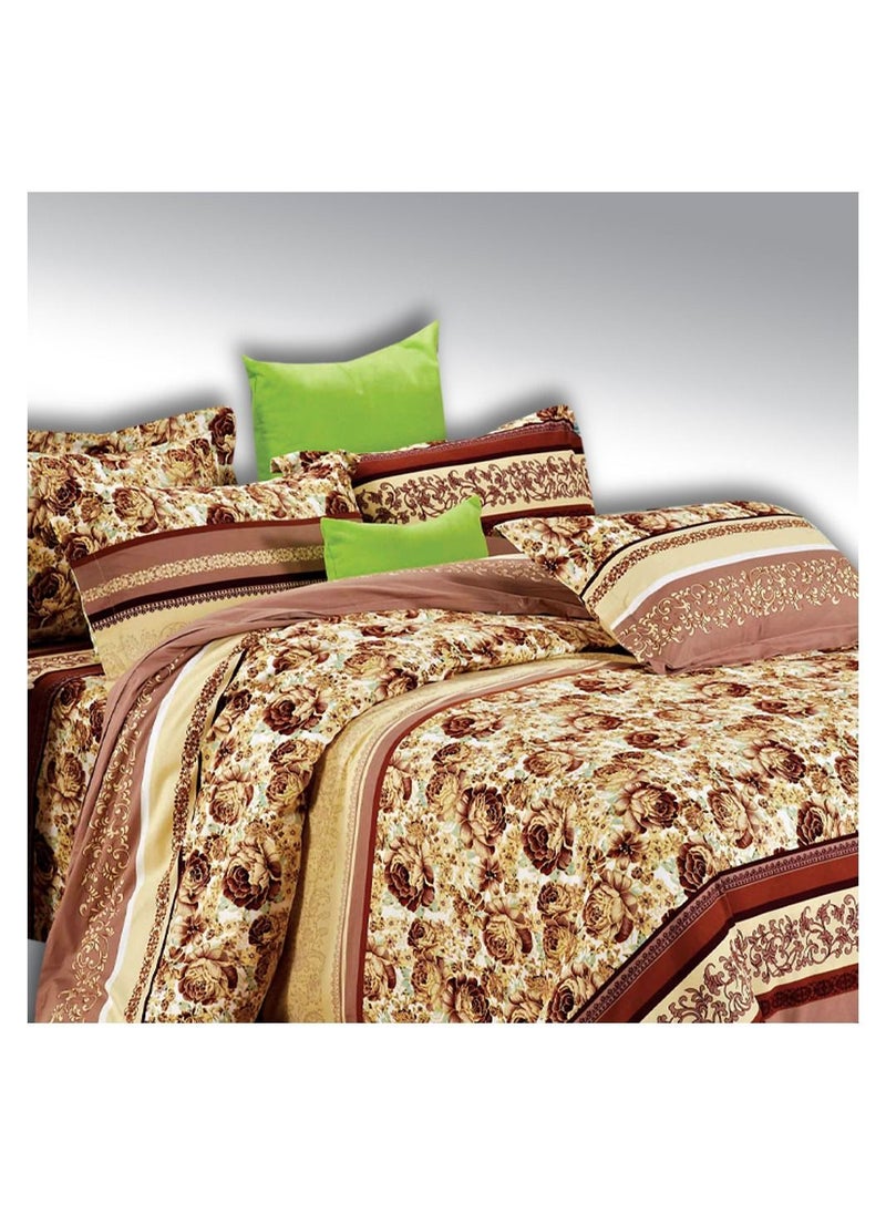 Family Bed Flat Bed sheet Set satin cotton 4 pieces size 240 x 250 cm Model 4015 from Family Bed  - Image 3