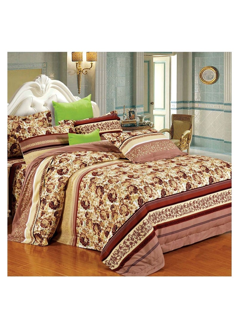 Family Bed Flat Bed sheet Set satin cotton 4 pieces size 240 x 250 cm Model 4015 from Family Bed  - Image 1