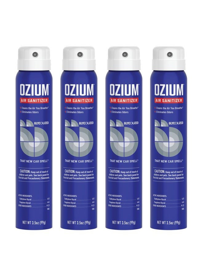 Ozium 3.5 Oz. Air Sanitizer & Odor Eliminator for Homes, Cars, Offices and More, New Car Scent, 4 Pack (OZM-22-4) - Image 1