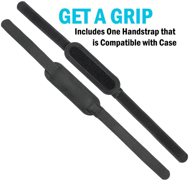 Nakedcellphone Case + Hand Strap Combo for Zebra TC21 TC26 Mobile Computer Scanner, Nakedcellphone Textured Slim Hard Shell Protector Cover with Kickstand - Black - Image 2