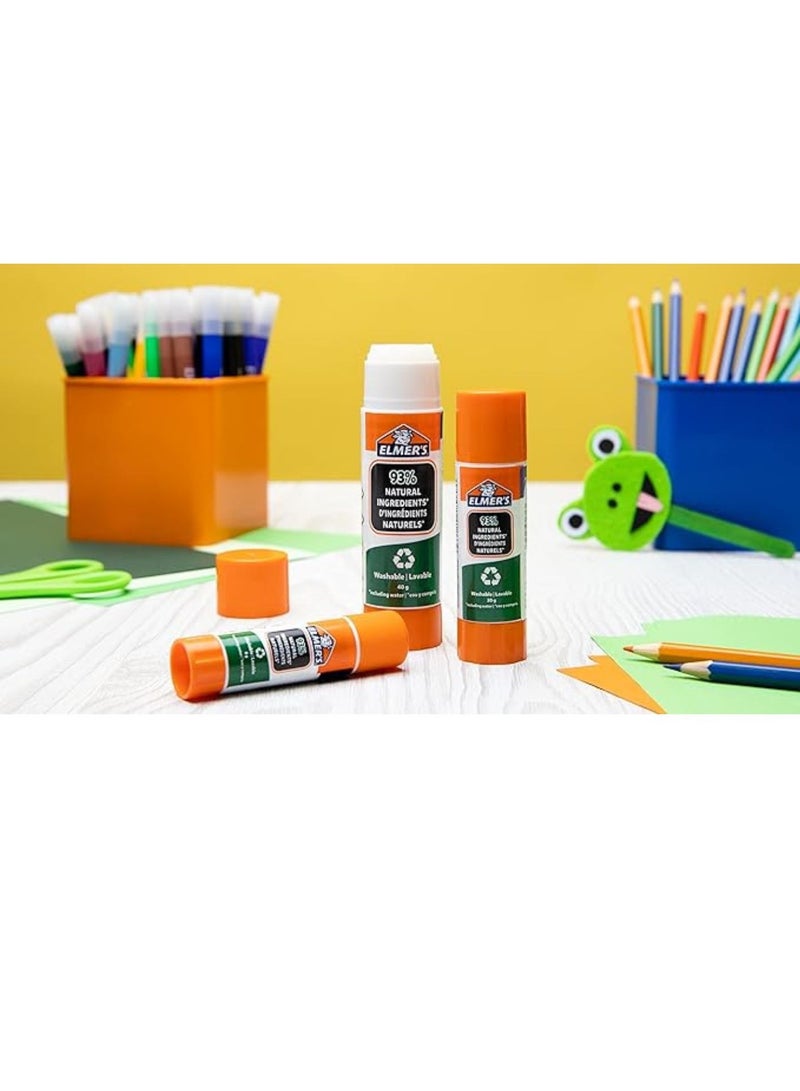 إلميرز عصا غراء بيضاء تحتوي على 20 جرام، عبوة من 10 قطع - Image 2