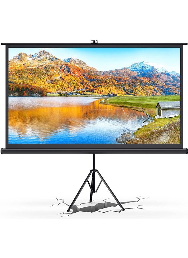 JCB CHIC Projector Screen and Stand, 16:9 4K HD Projector Screen Outdoor 120 inch Portable Projector Screen with Stand, Easy Setup, Wrinkle-Free, Outdoor Projector Screen for Backyard, Camping, Living Room(266 × 148cm)  - Image 1