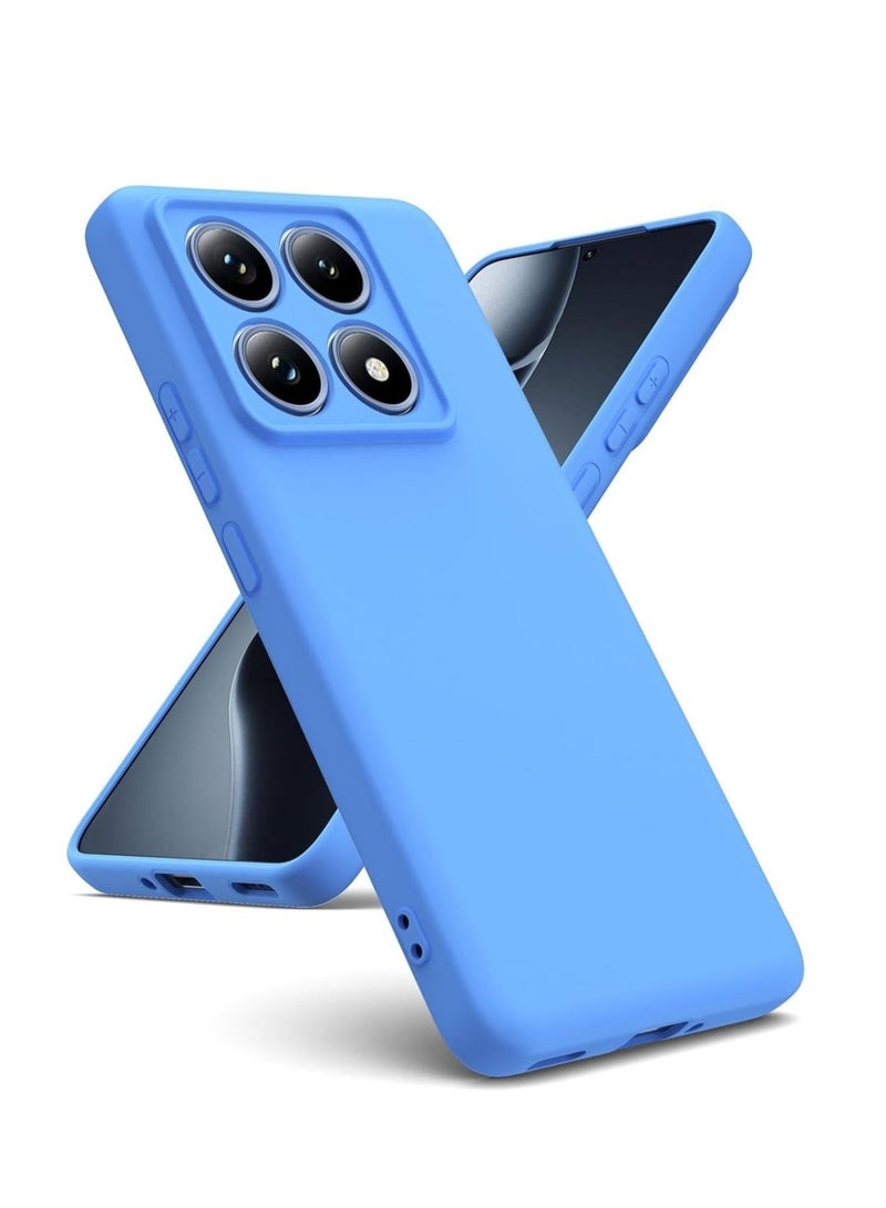 ELTRAZONE Xiaomi 14T Pro 5G Case Cover – Soft Silicone with Microfiber Lining, Shockproof Design, and Camera Protection in Sky Blue