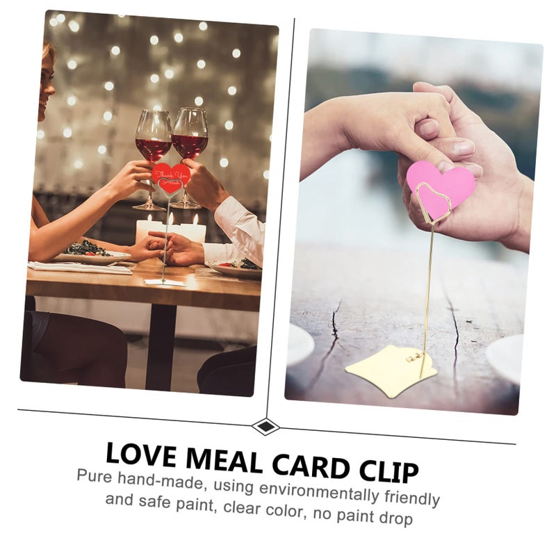 2Pcs Stainless Steel Menu Holders Simple Design for Wedding Birthday Party Table Numbers - Image 3