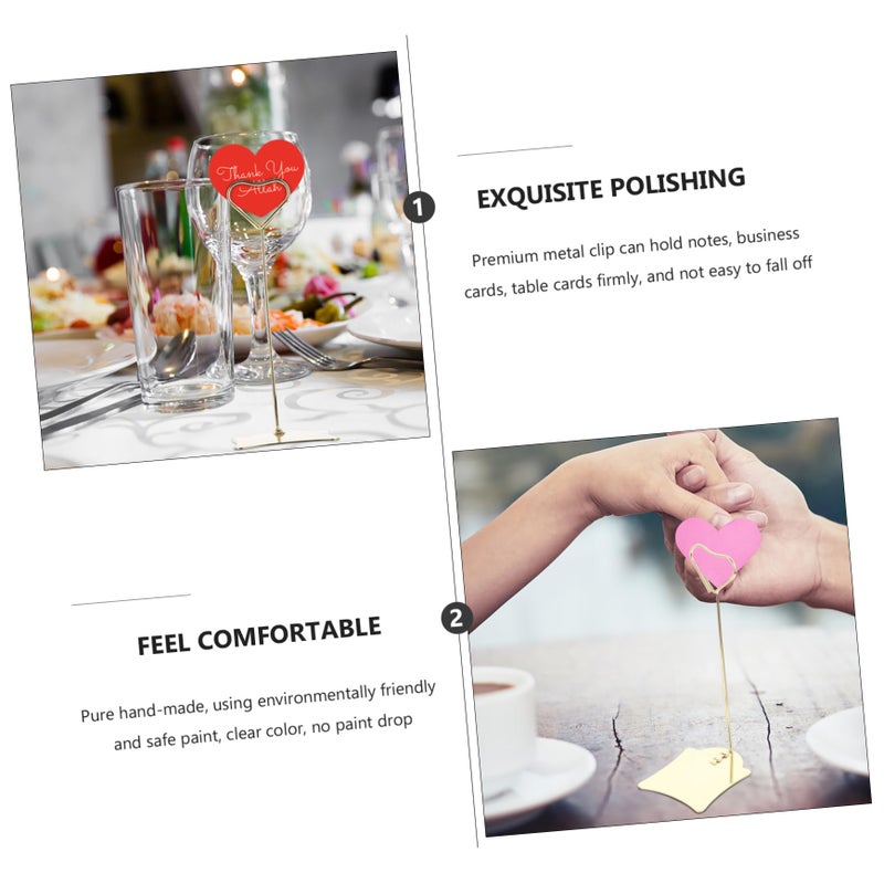 2Pcs Stainless Steel Menu Holders Simple Design for Wedding Birthday Party Table Numbers - Image 5