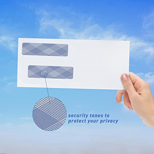 PANDRI 500#8 Self Seal Business Envelopes, PANDRI No.8 Double Window Design for Business and Quickbooks Check(invoice not fit), Documents Secure Mailing - Number 8 Size 3 5/8 X 8 11/16-24LB - Image 5