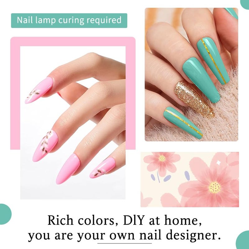 JR 9pcs 15ml Spring Gel Nail Polish Set Macaron Color Light Red Pink Nude Pastel Gel Polish Kit UV LED Soak Off Polish Home DIY Gel Polish Set - Image 4