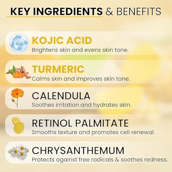 Dermatrue Turmeric Kojic Acid Cleansing Pads For Face Exfoliating And Dark Spots, 80pcs, Brightening, Balance and Moisturize Skin, with Vitamin B, Retinol, Prickly Pear, Olive Oil, Gentle For All Skin Types - Image 4