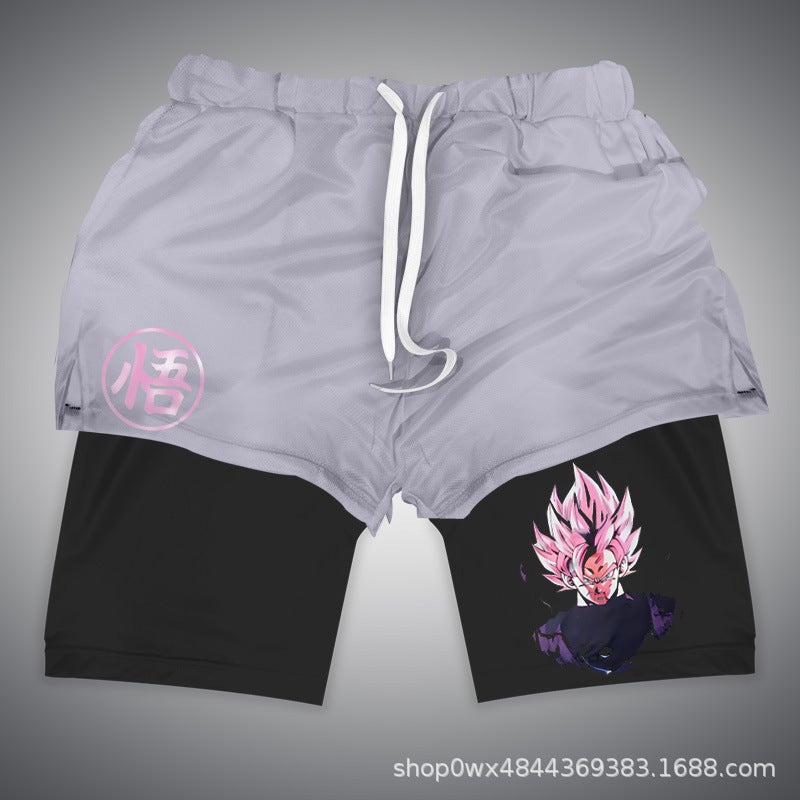 Dragon Ball Series 3D Digital Printing Shorts Double-Layer Beach Pants E-Commerce Supply Beach - Image 1