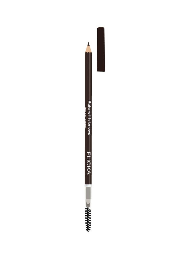 FLiCKA Rule With Brows Eyebrow Pencil, With Spoolie, Long-lasting and Natural-looking Results, Define & Blend Brow Pencil, Brown, 1.2g - Image 1