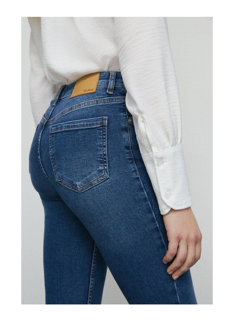 WAREHOUSE - 98s Denim Mid Rise Skinny Jean - Image 1