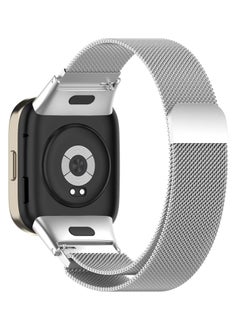 Generic Replacement Band for Xiaomi Redmi Watch 3 Lite Band Magnetic Stainless Steel Strap Loop Watch Band Sports Straps (Silver)  - Image 2