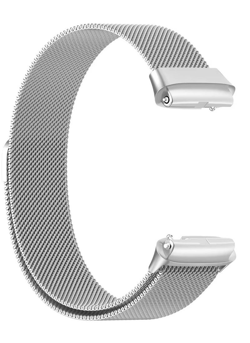 Generic Replacement Band for Xiaomi Redmi Watch 3 Lite Band Magnetic Stainless Steel Strap Loop Watch Band Sports Straps (Silver)  - Image 3