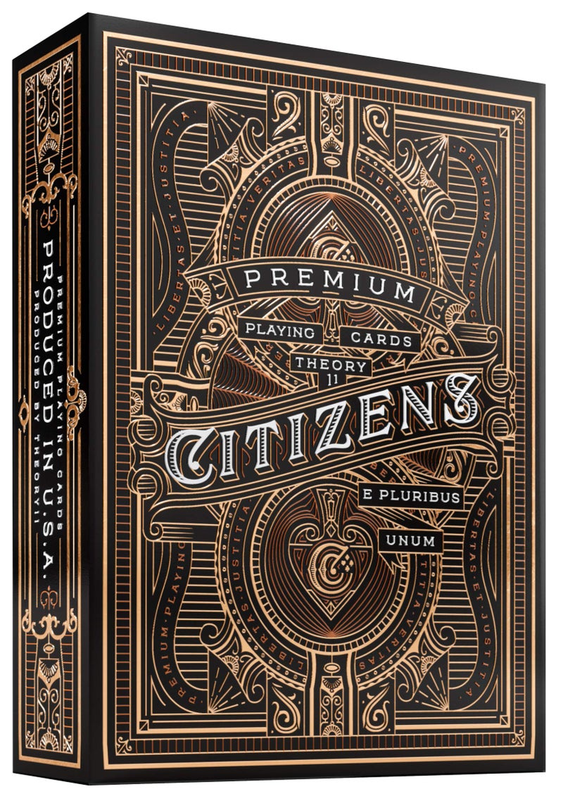 Theory11 بطاقات اللعب Citizen من theory11، بني - Image 1