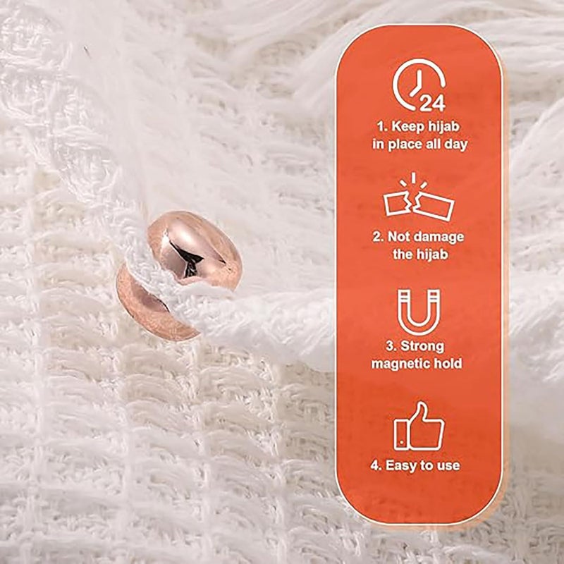 GoodTool Hijab Holder Pin, scarf holder, Magnetic Hijab Pins for Shawl and Wrap in Rose Gold, Silver, Black, Golden, Suitable For Clothes, Scarves Etc - Image 5