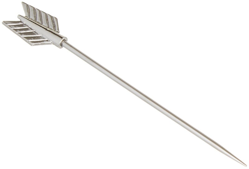 Cork Pops Stainless Steel 6 Inch Arrow Cocktail Pick Set of 6, Silver - Image 4