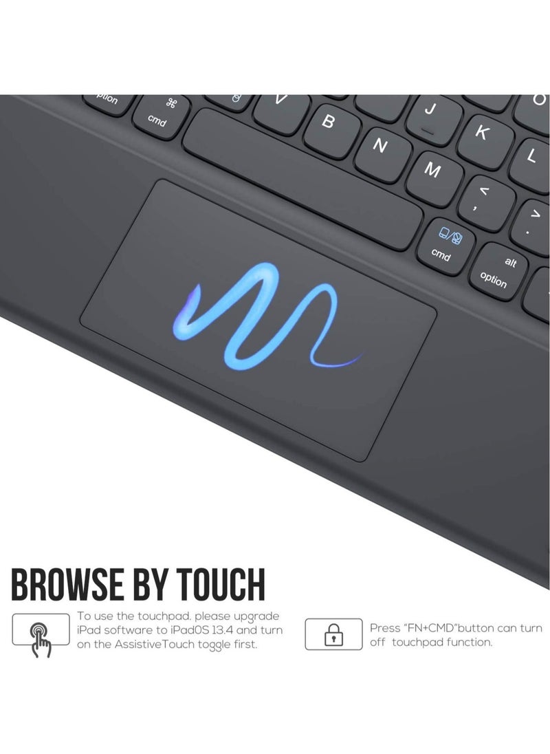 JAJEEK iPad Keyboard 9th Generation, Keyboard for iPad 8th Generation/7th Gen iPad, Black, 10.2"/10.5 - Image 2