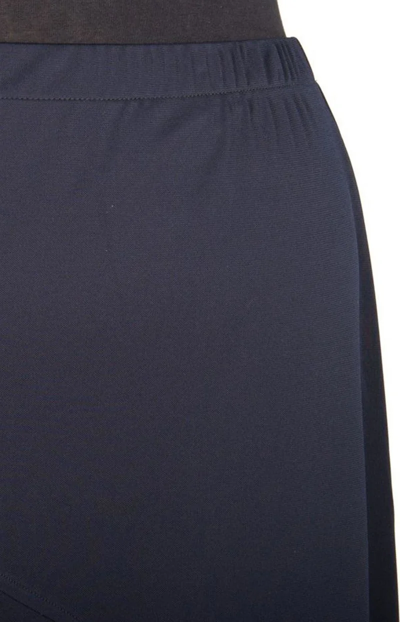 حسنة , Rana Cross Model Navy Blue Crepe Skirt
