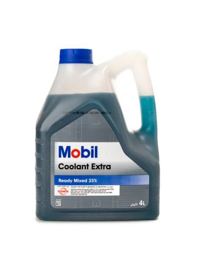 Mobil - Coolant Extra Radiator Fluid - Ready Mixed 33% - 4 L - Image 1