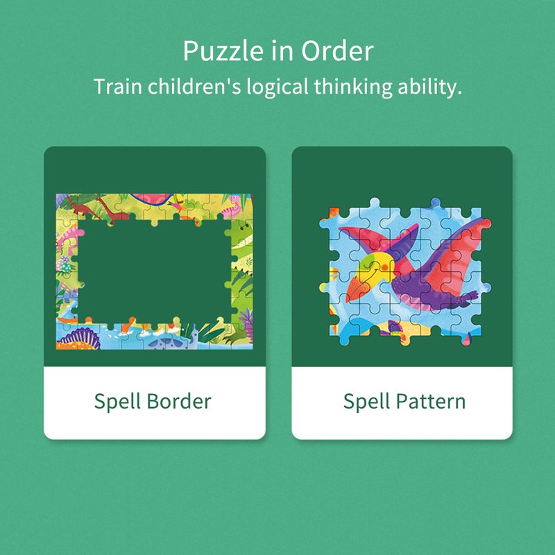 Advanced Puzzle STEM Education Logic Thinking Training Brain Development Large Piece Picture Puzzle for Toddlers Boys Girls, Level 5 - Image 4