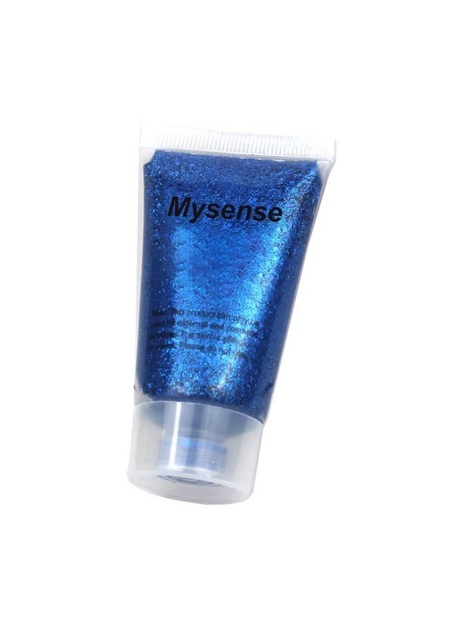 Mysense - Royal Blue Body Glittersinger Concerts Face Glitter Gelmusic Festival Rave Accessorieschunky Mermaid Glitter Sequins Face Eye Hair Decorationsglitter Blue Face Paint Makeup For Women30G - Image 1