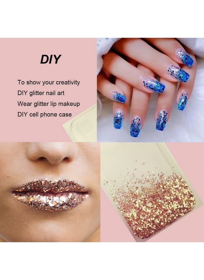 Mysense - Royal Blue Body Glittersinger Concerts Face Glitter Gelmusic Festival Rave Accessorieschunky Mermaid Glitter Sequins Face Eye Hair Decorationsglitter Blue Face Paint Makeup For Women30G - Image 1