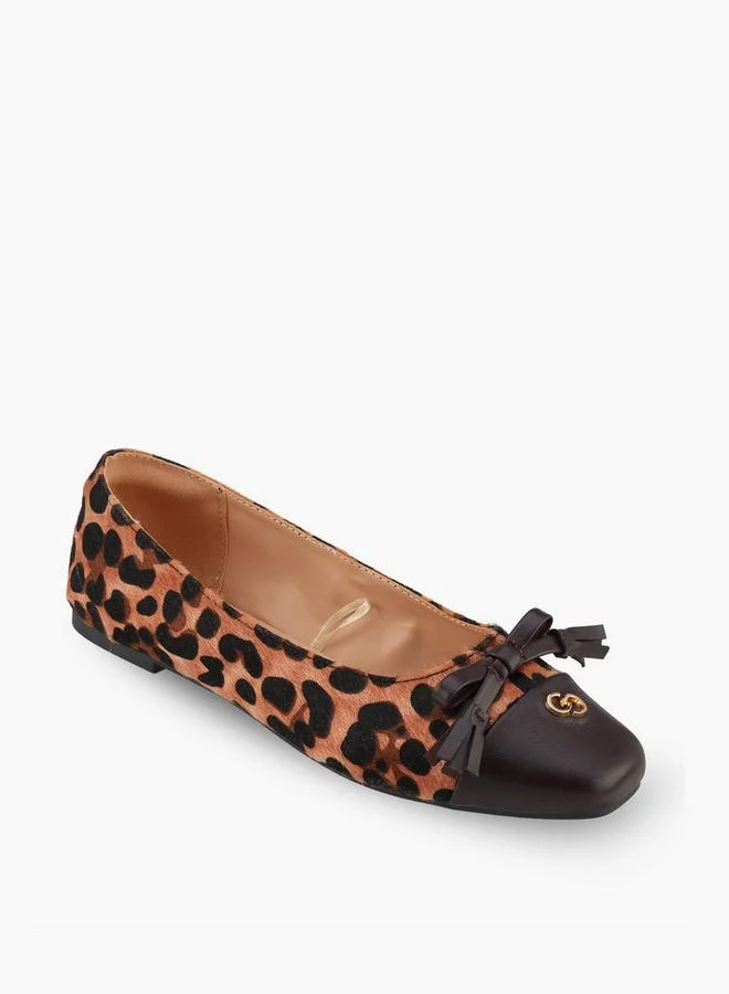 Celeste TAN Women Animal Print Ballerina Shoes for Women | Best Price UAE