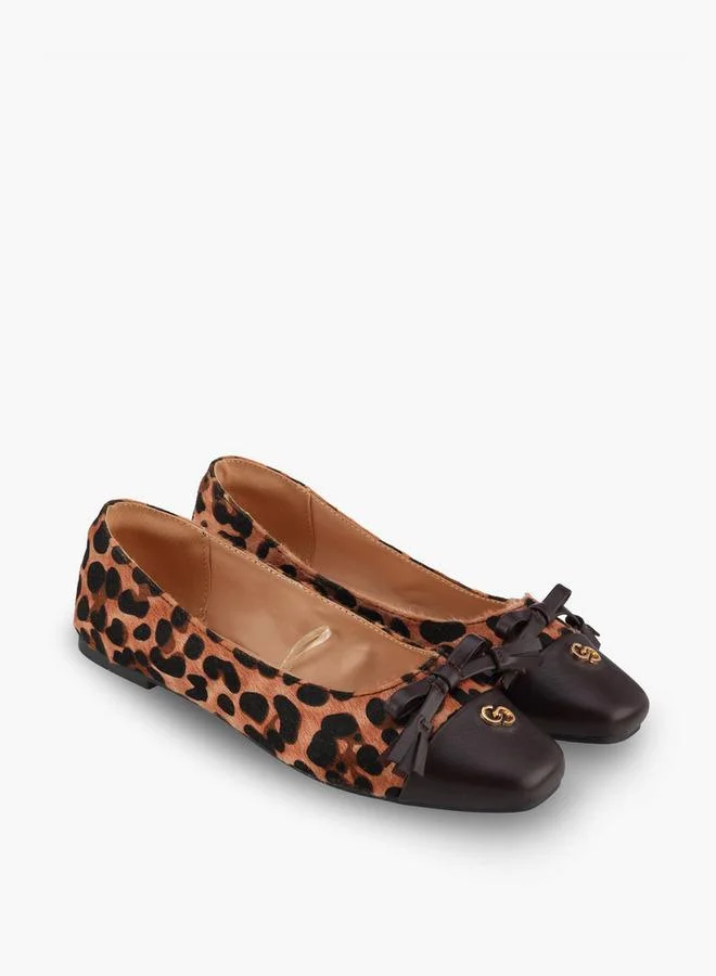 Women Animal Print Ballerina Shoes