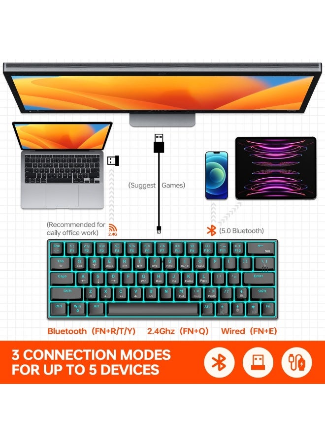T-WOLF T30 Wireless Bluetooth Mechanical Keyboard - Image 2