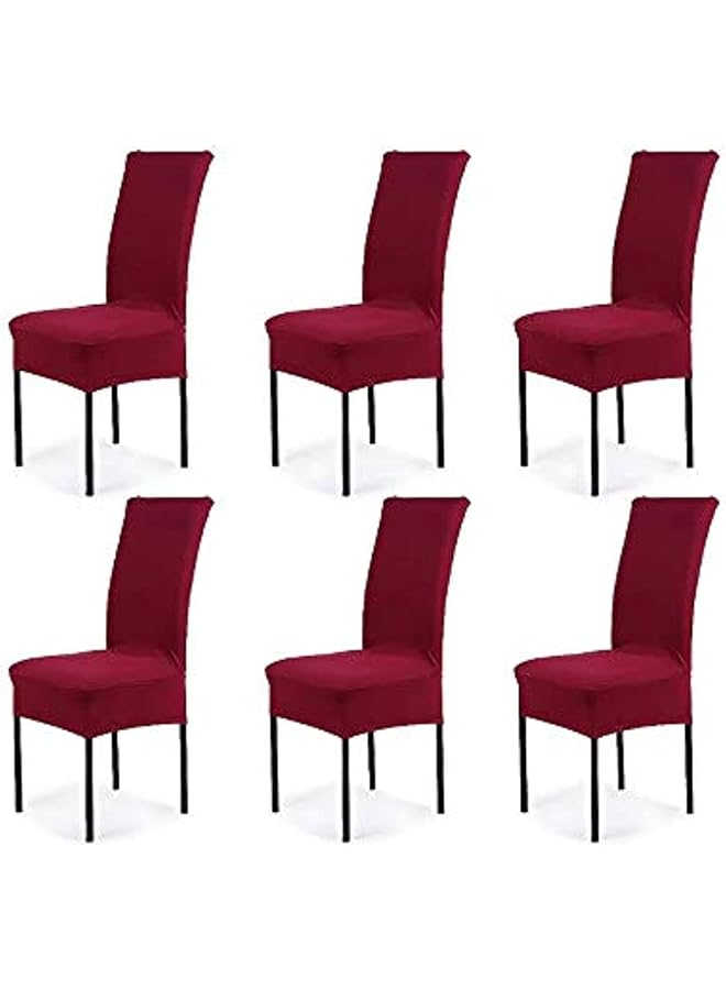 Zaboon pcs Winered Super Fit Universal Stretch Dining Chair Covers, Removable Washable Slipcovers for Dining Room Chairs - Image 1