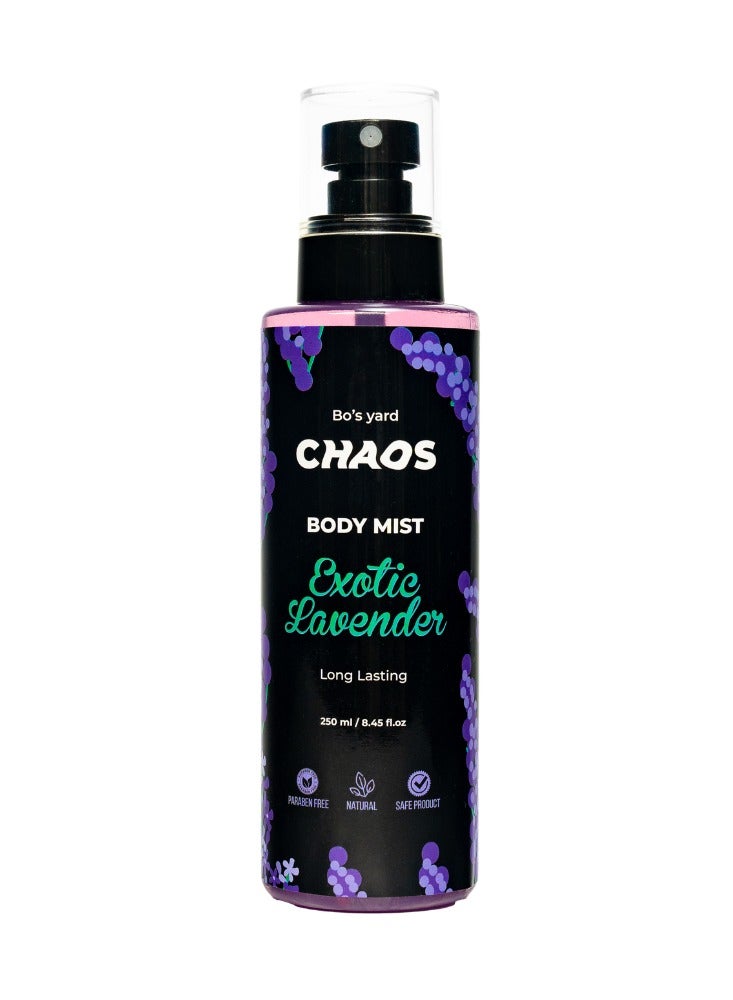 Chaos Body Mist - Exotic Lavender, Long Lasting 250ml