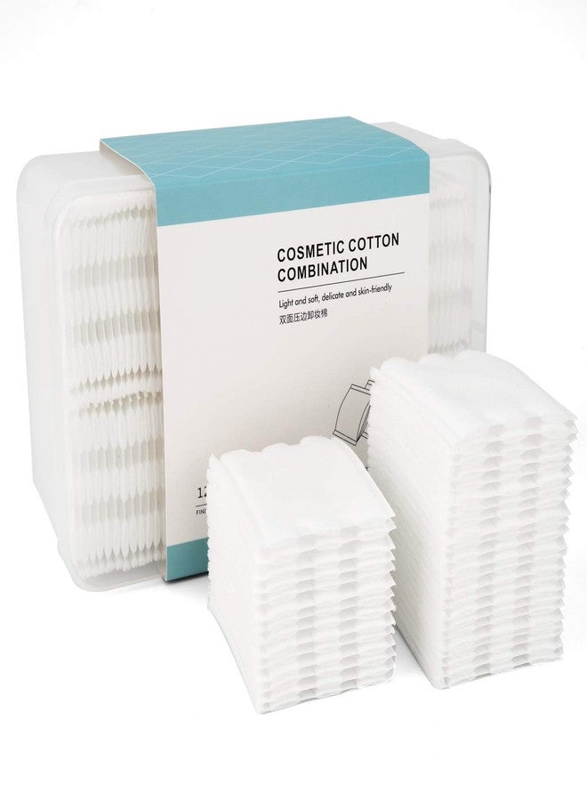 Aturmon Makeup Remover Cotton Pads for Facial Eye Makeup and Nail Polish Removal, Square Cotton Puff, Double-Side Save Water, Soft, Lint-Free - Image 1